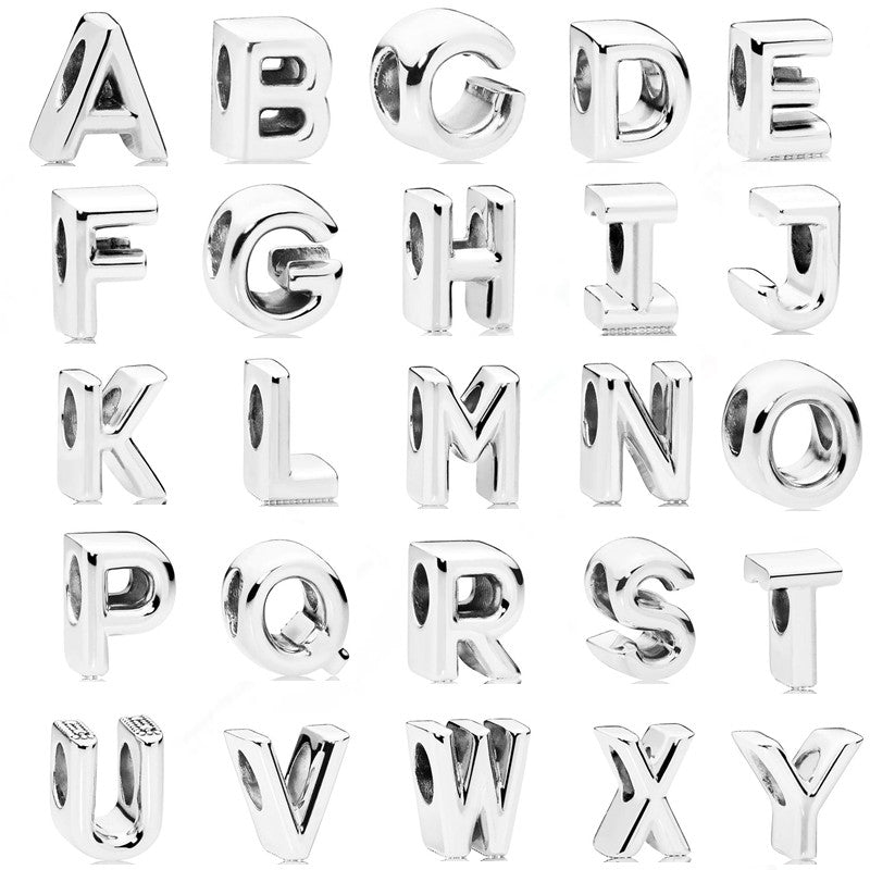 A-Z Alphabet Word Pendant Charm Bead