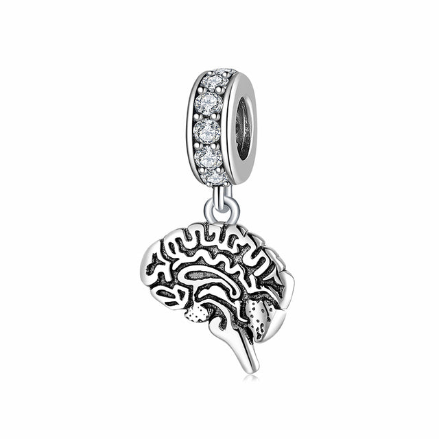Charm 925 Sterling Silver - Brain Profession