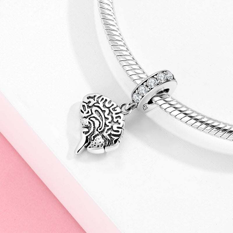 Charm 925 Sterling Silver - Brain Profession