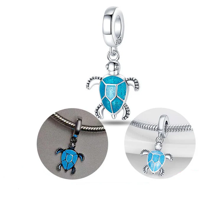 Glow In The Dark Turtle Dangle Charm