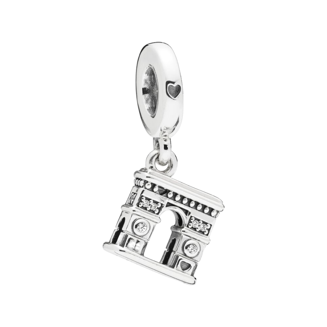 Paris with the Arc de Triomphe Silver Dangle Charm