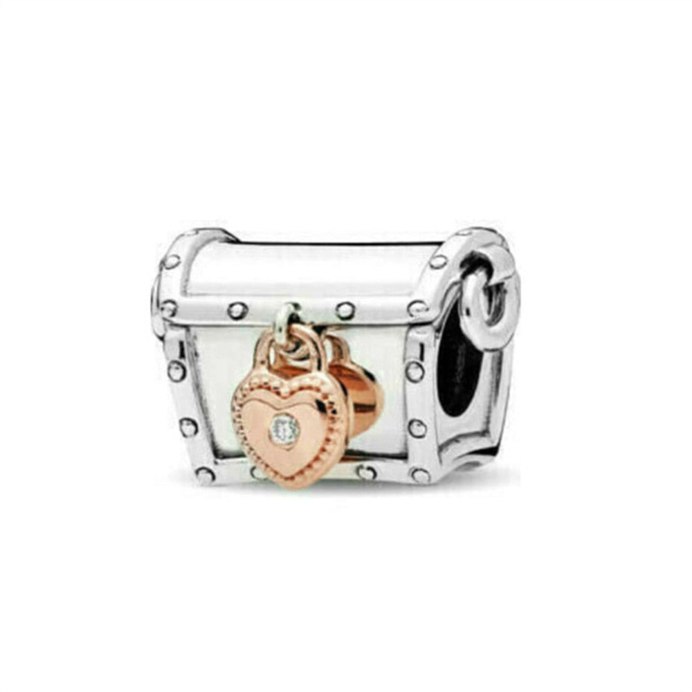 Charm 925 Sterling Silber - Schatztruhe