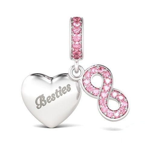 925 Sterling Silver Best Friends Charm