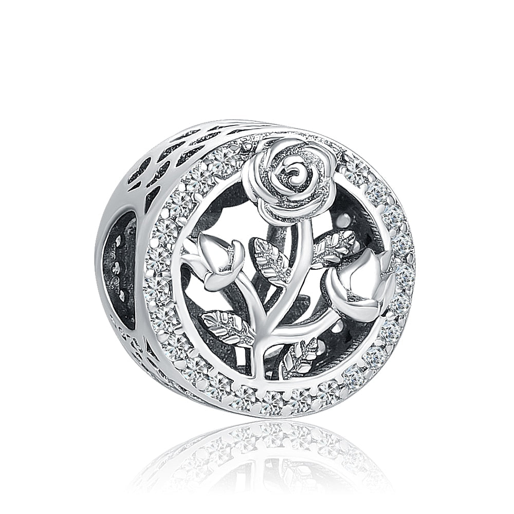 Charm 925 Sterling Silver - Rose