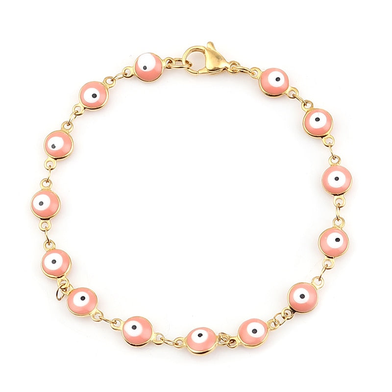 Pulseira Mymya Grecia Olho Grego Folheada a Ouro