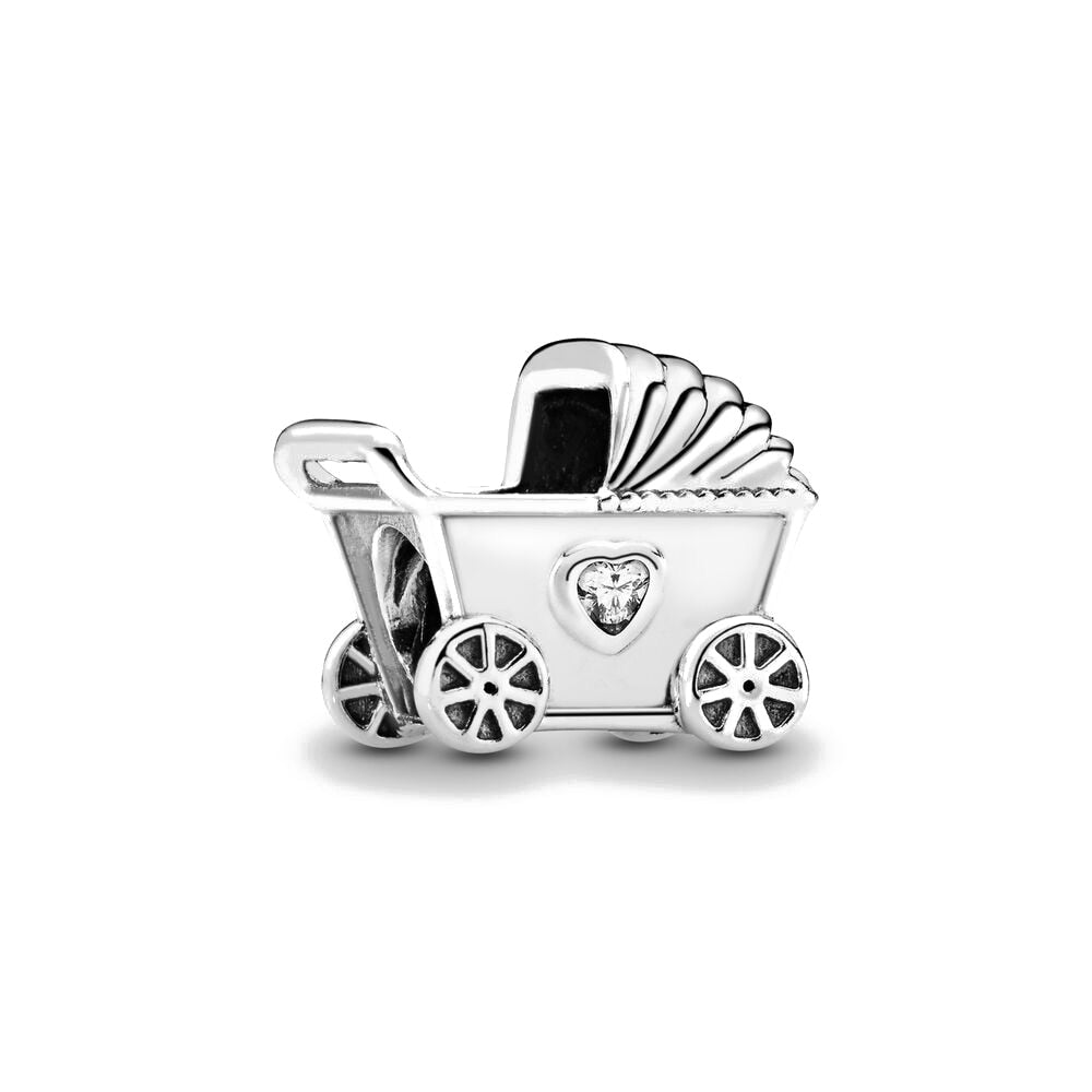 Charm 925 Sterling Silver - Baby Stroller