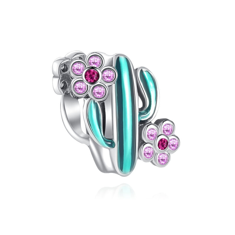 Desert Icon Sterling Silver Cactus Charm