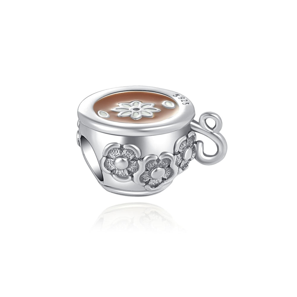 Charm 925 Sterling Silver - Coffee Cup