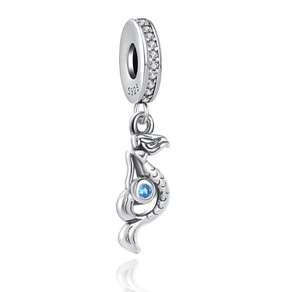 925 Sterling Silver Dainty Mermaid Charm