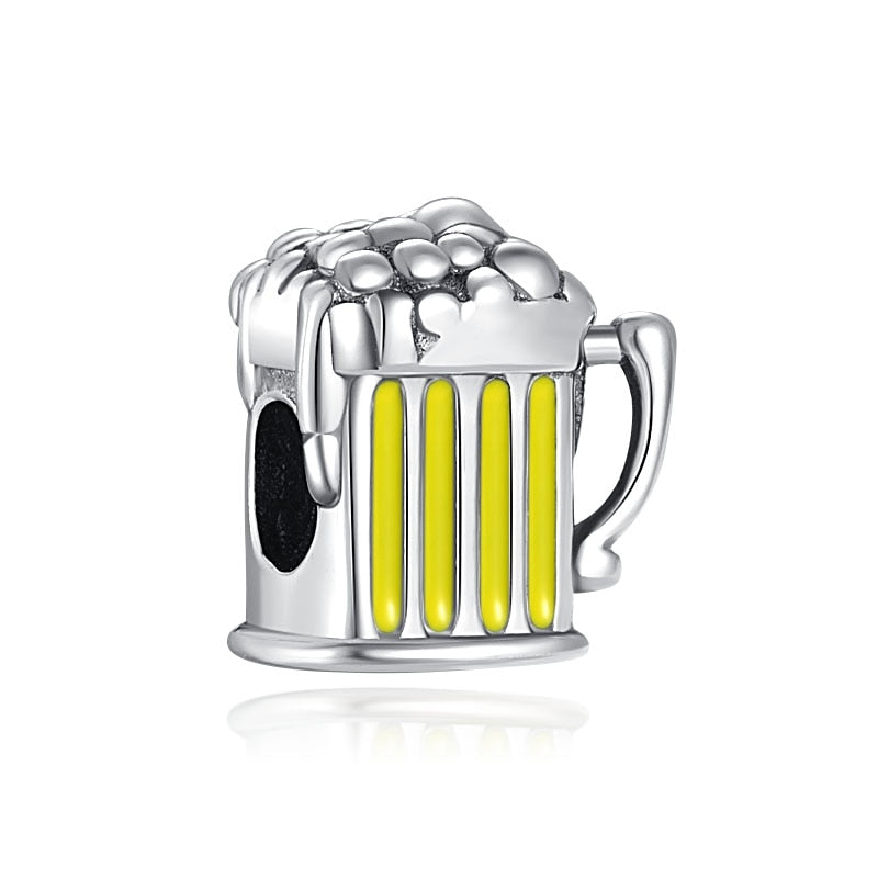 Charm 925 Sterling Silver - Beer Mug