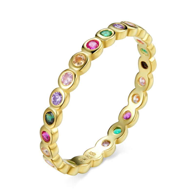 Vergoldeter Ring mit Zirkonia