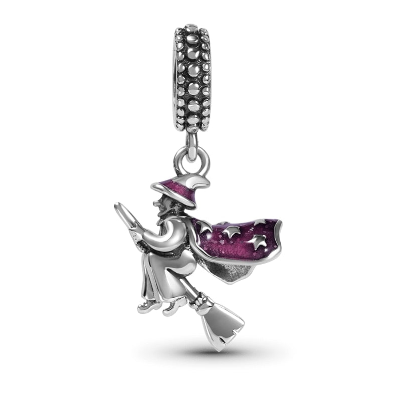 Charm 925 Sterling Silver - Witch