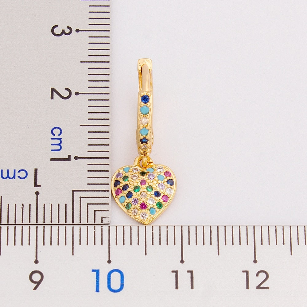Brincos Coleção Carolina Argola Articulada Com Zircônias Coloridas