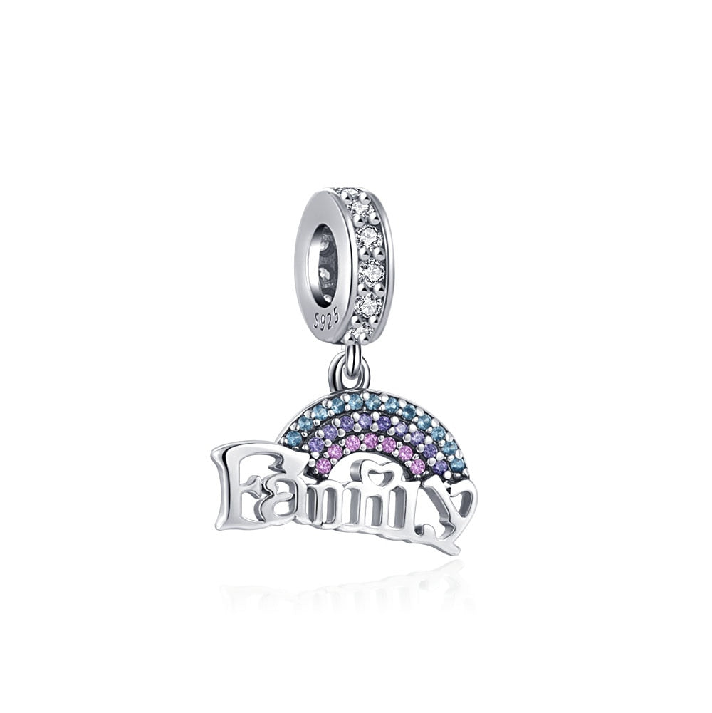 Charm 925 Sterling Silver - Family