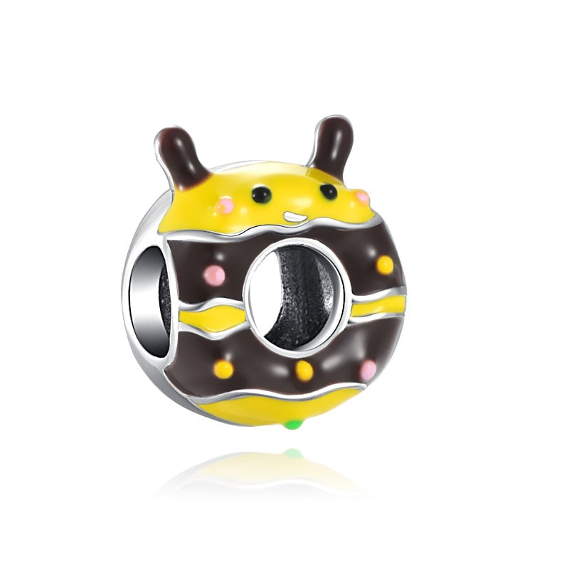 Berloque em prata - Charm My Life Donuts Abelhinha