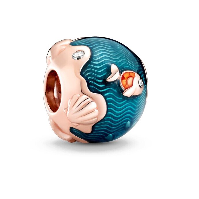 Shimmering Ocean Waves and Fish Charm