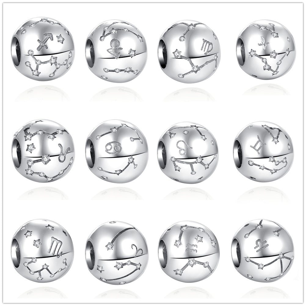 925 Sterling Silver Zodiac Signs Charm