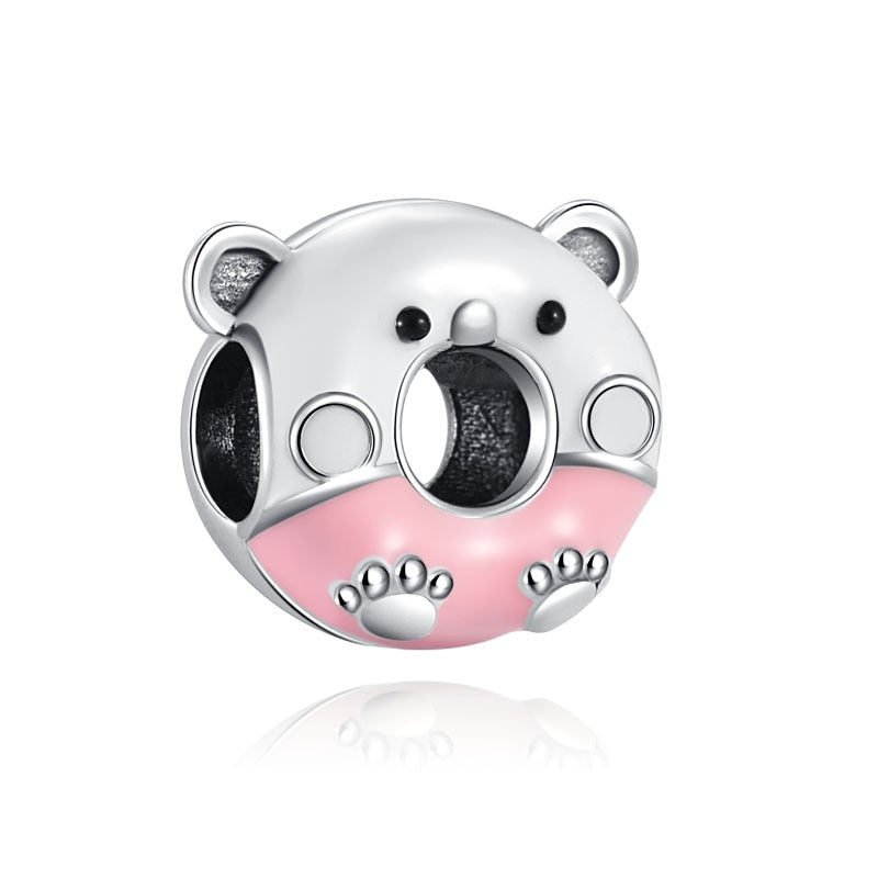 Berloque em prata - Charm My Life Donuts Coala