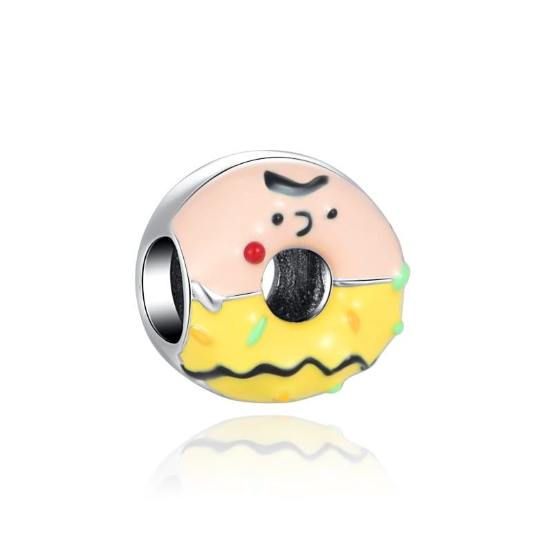 Anhänger aus Silber - Charm My Life Donuts Charlie Brown