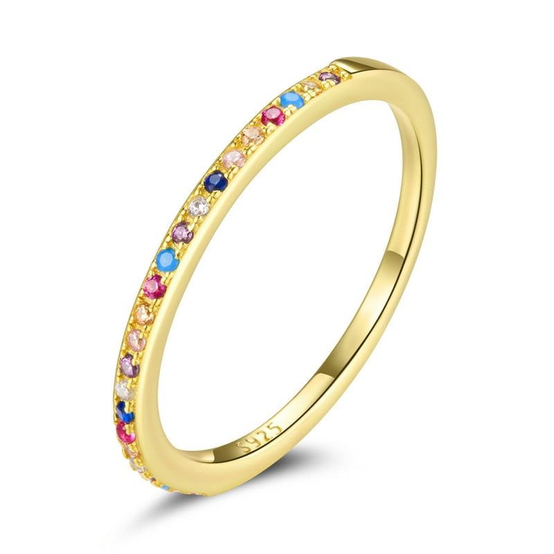Vergoldeter Ring mit Zirkonia