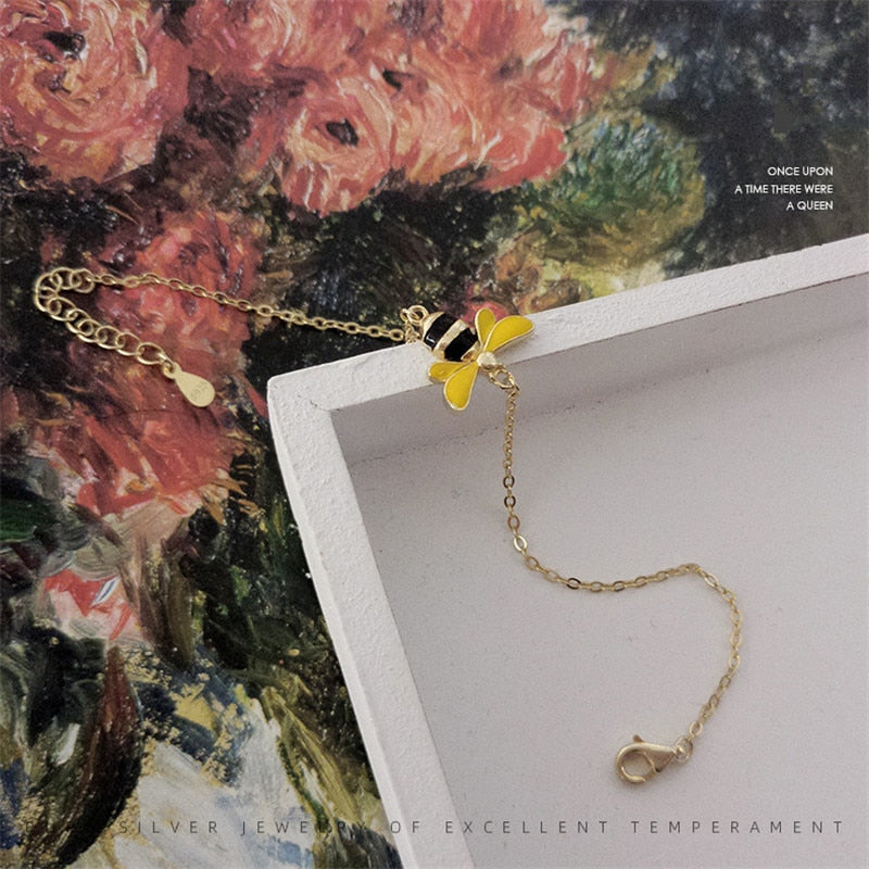 Pulseira Abelinha Folheado a Ouro