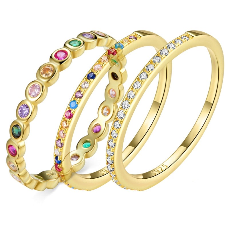 Vergoldeter Ring mit Zirkonia