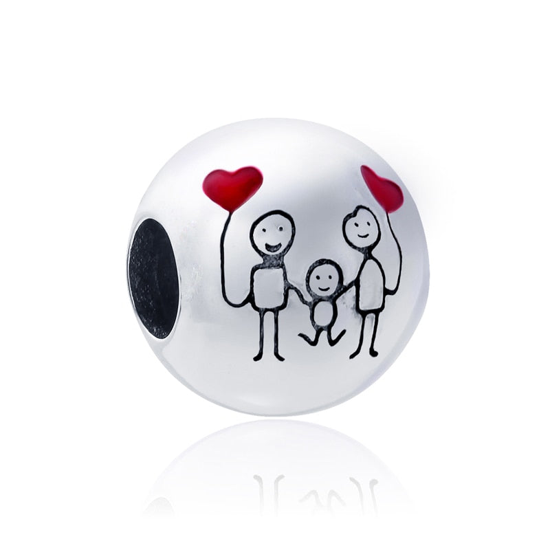 Charm 925 Sterling Silver - My Family
