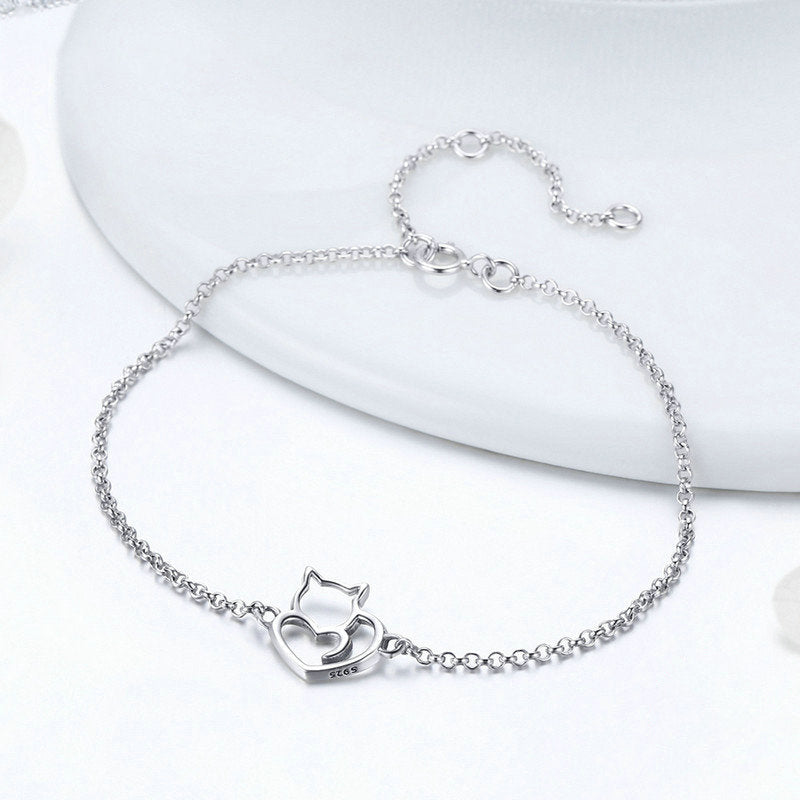 Pulseira em Prata 925 - Meine Katze