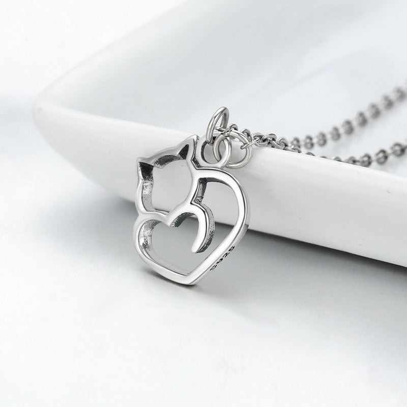 Collier aus Prata 925 Amo Gatos