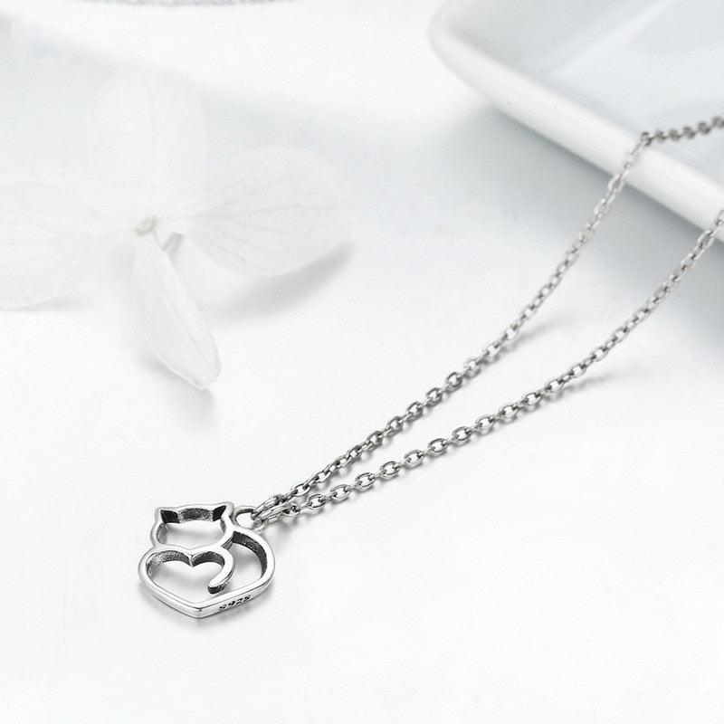 Collier aus Prata 925 Amo Gatos