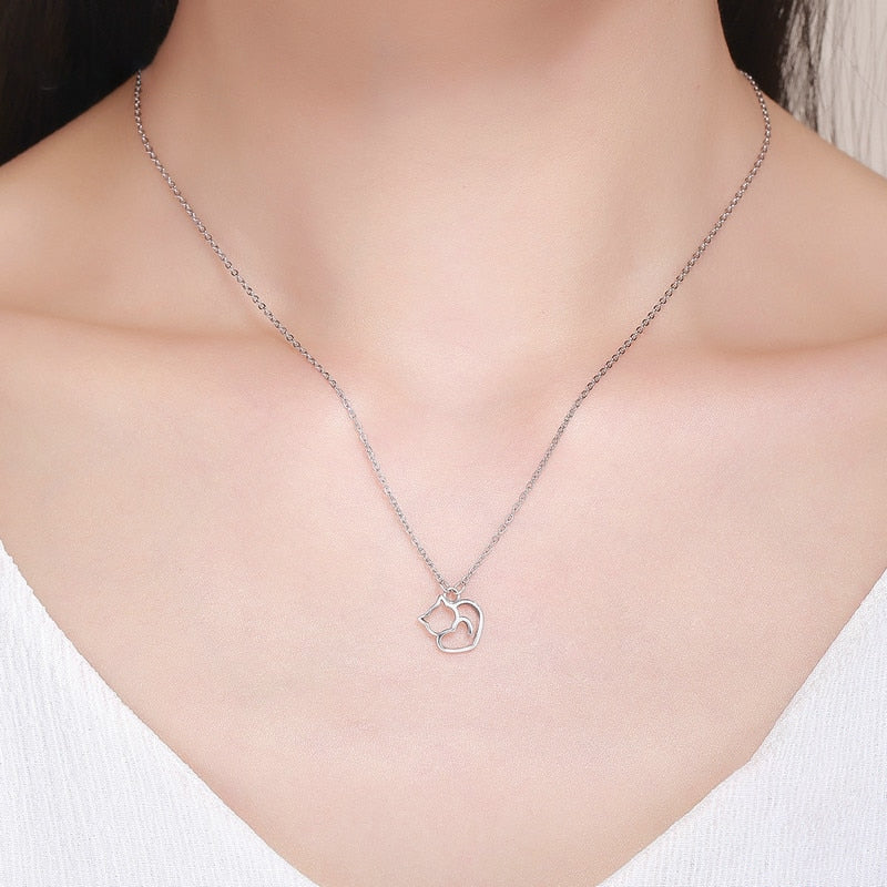 Collier aus Prata 925 Amo Gatos