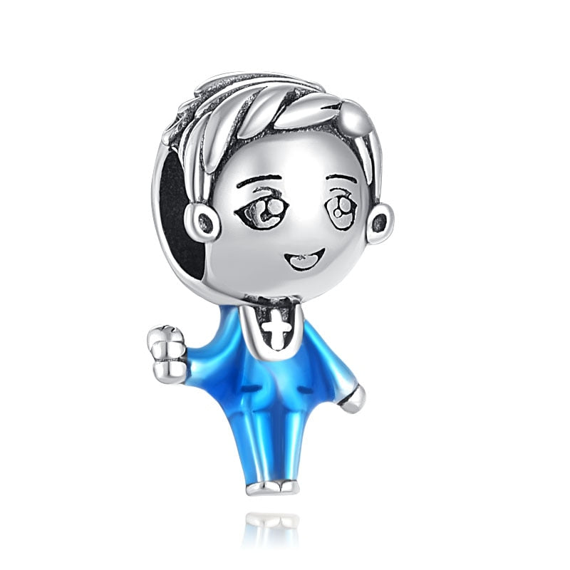 Charm 925 Sterling Silver - Page Boy