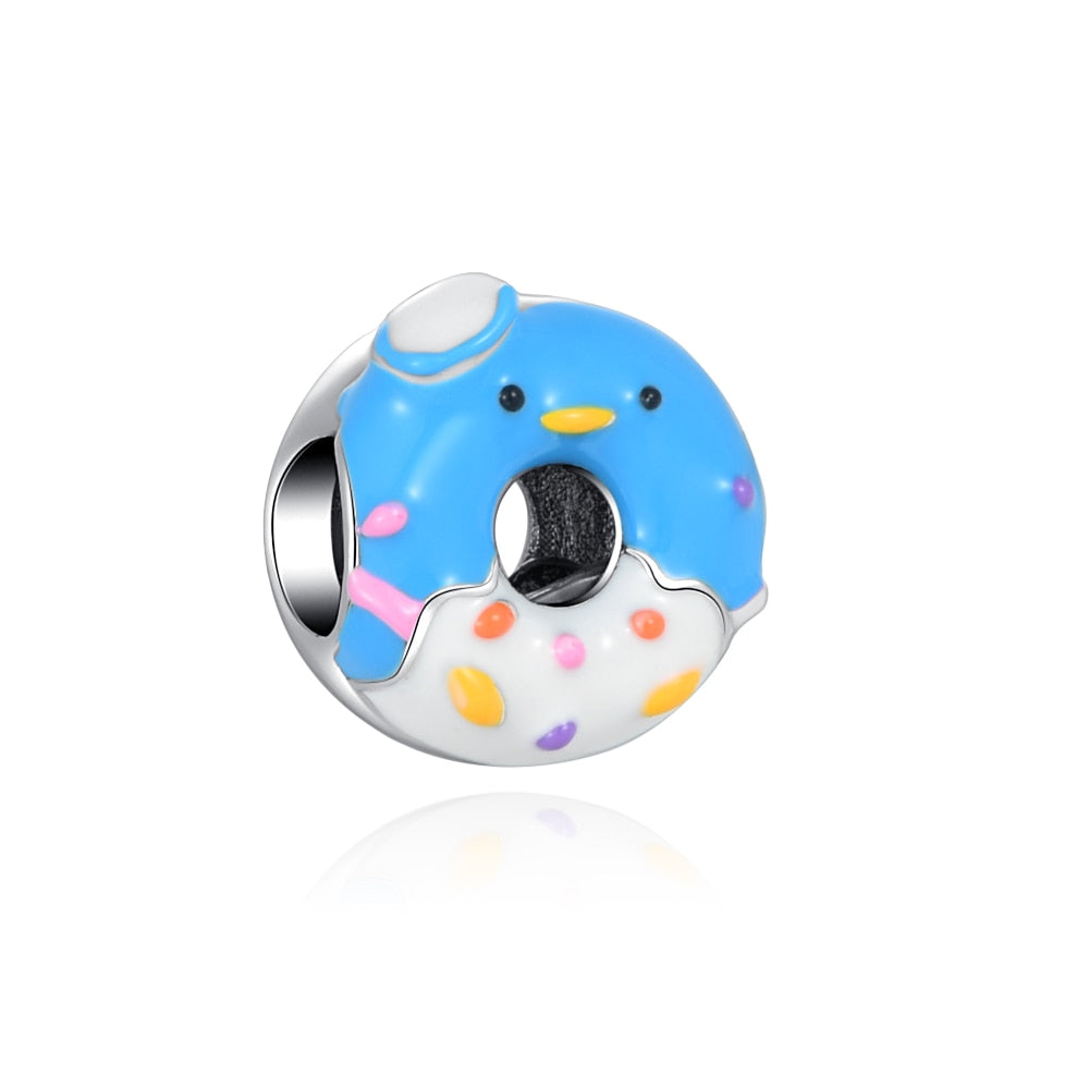 925 Sterling Silber Ente Donut Charm