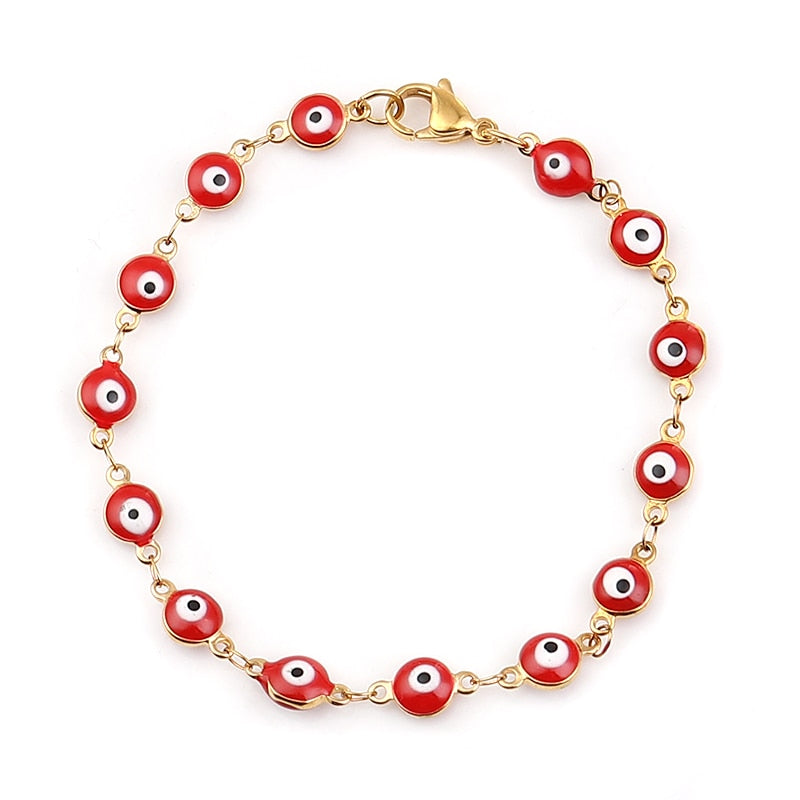 Pulseira Mymya Grecia Olho Grego Folheada a Ouro