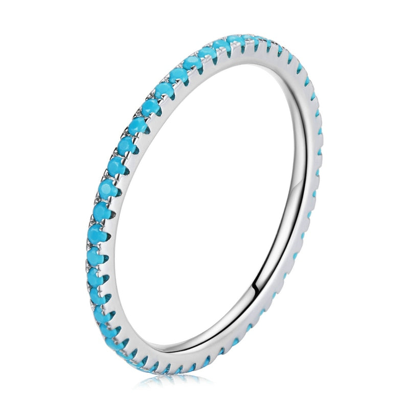 925 Silber Trend Blauer Ring