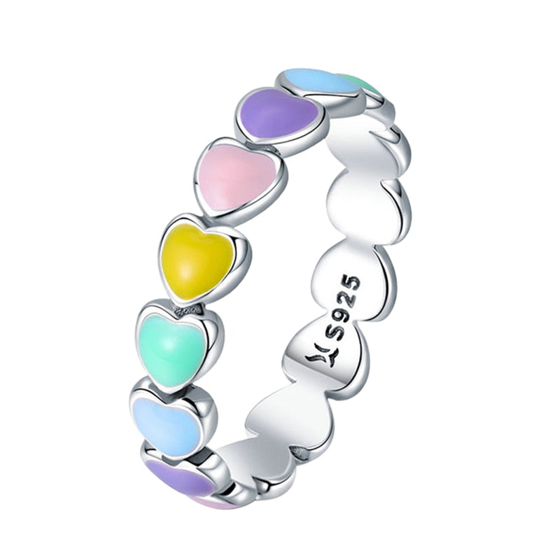 925 Silber Regenbogen Ring