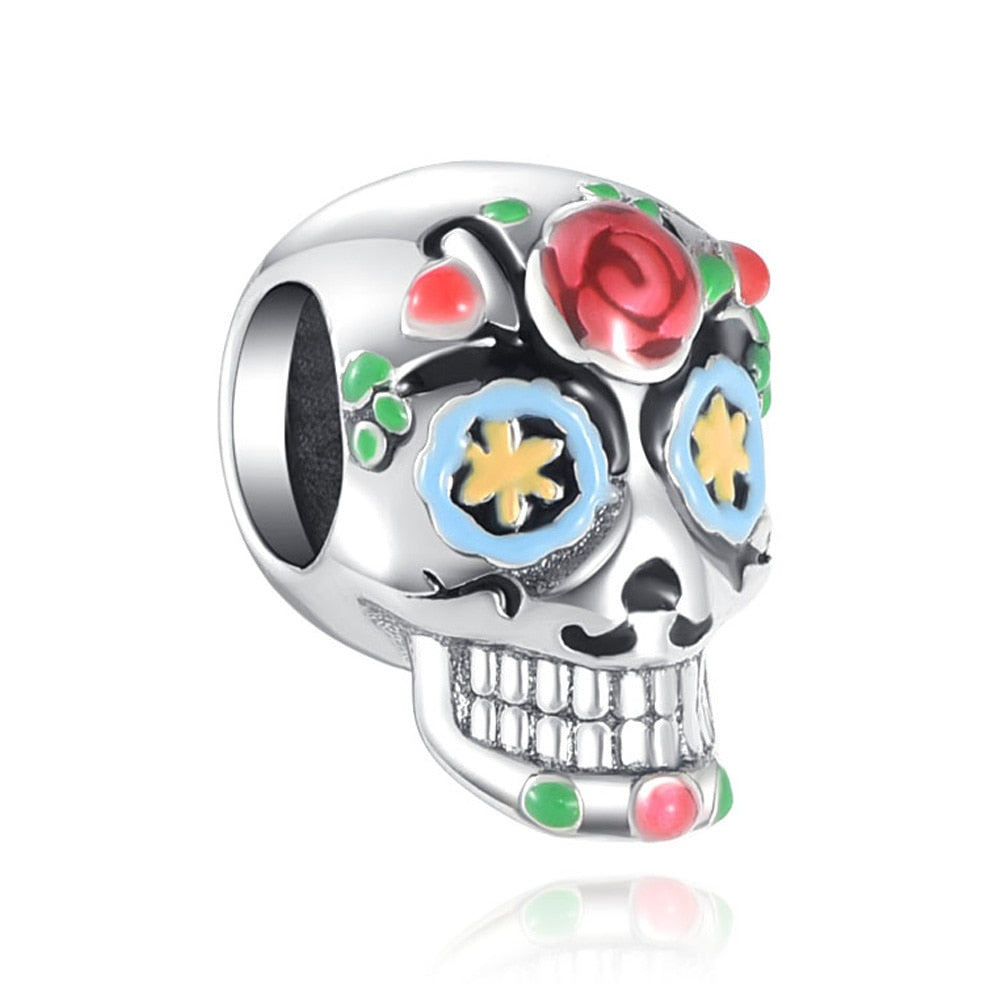 Charm 925 Sterling Silver - Mexican Skull