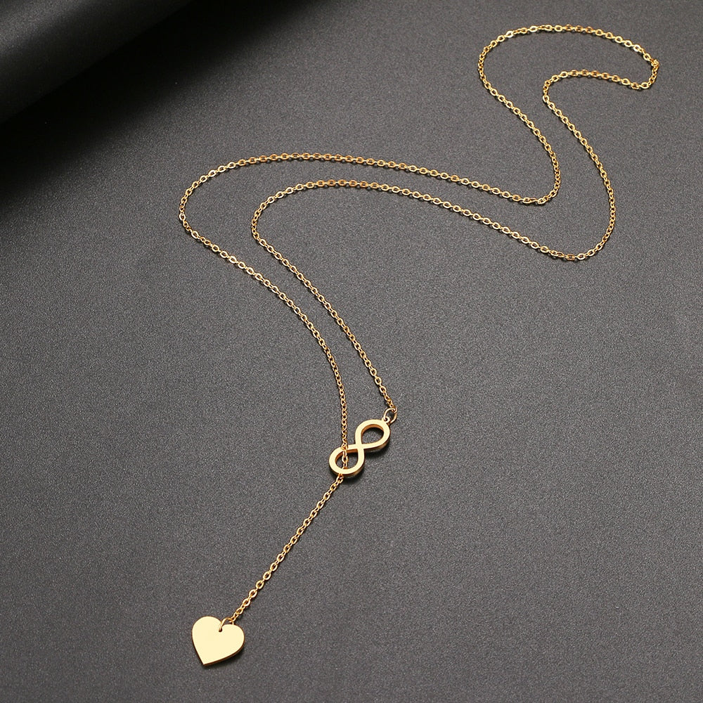 Colar Infinito Amor Folheado zu Ouro oder Prata