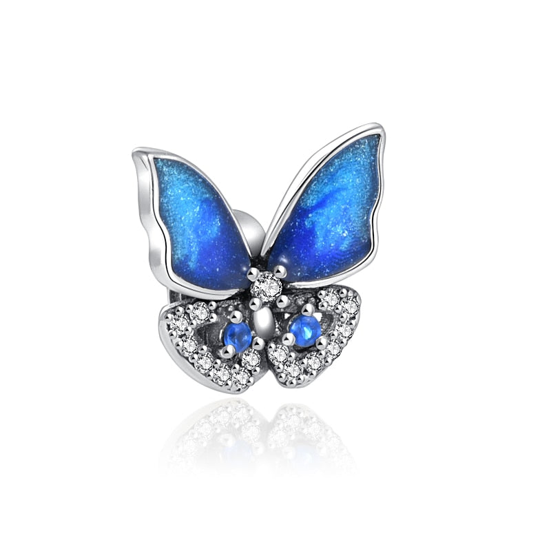 Charm 925 Sterling Silver - Blue Butterfly