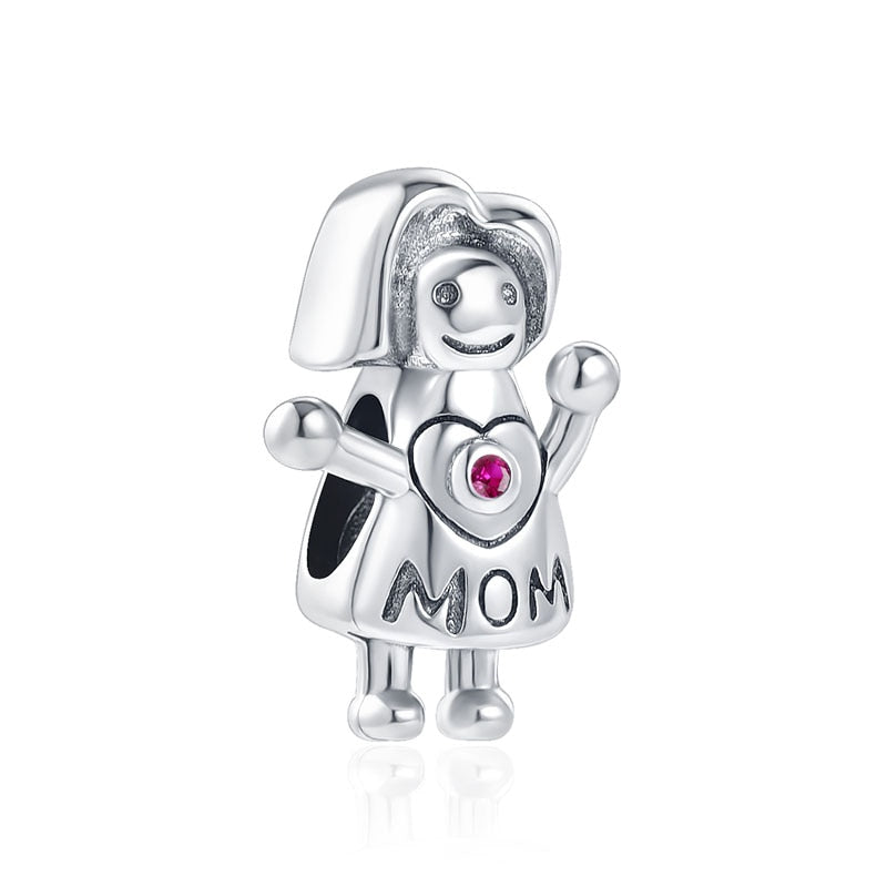 Charm 925 Sterling Silver - Mother