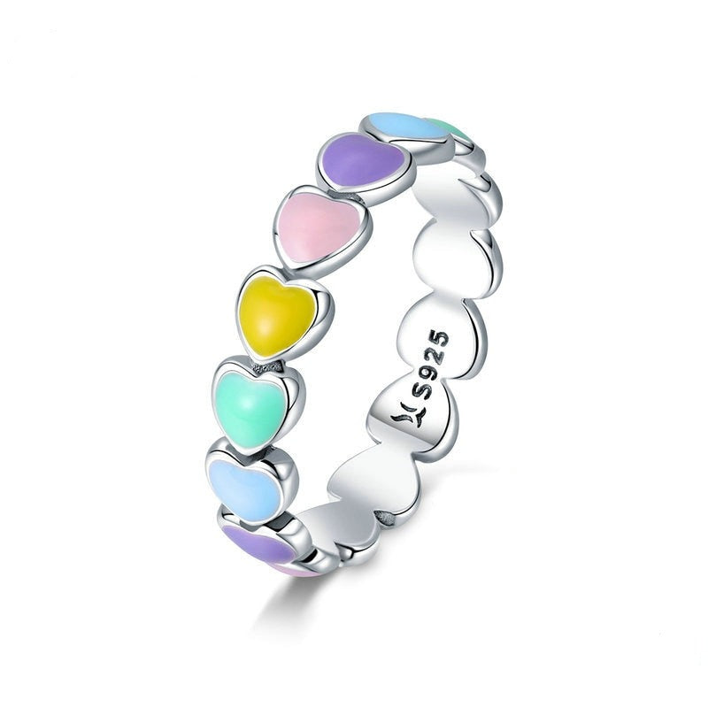 925 Silber Regenbogen Ring