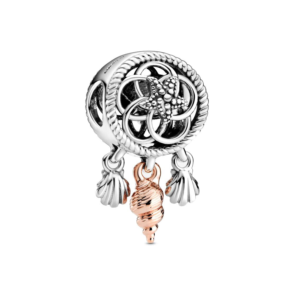 Lighthouse Openwork Seashell Dreamcatcher Charm