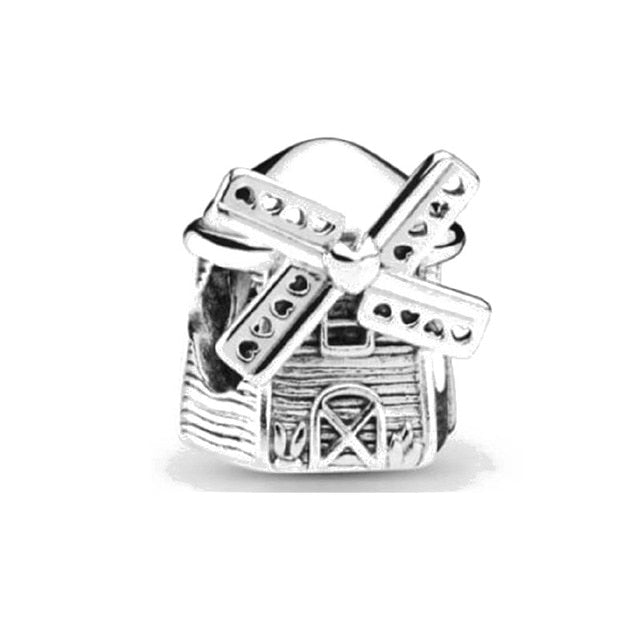925 Sterling Silver Holland Canal House Charm