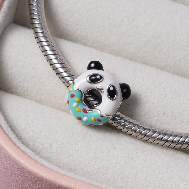 Berloque em prata - Charm My Life Donuts Panda
