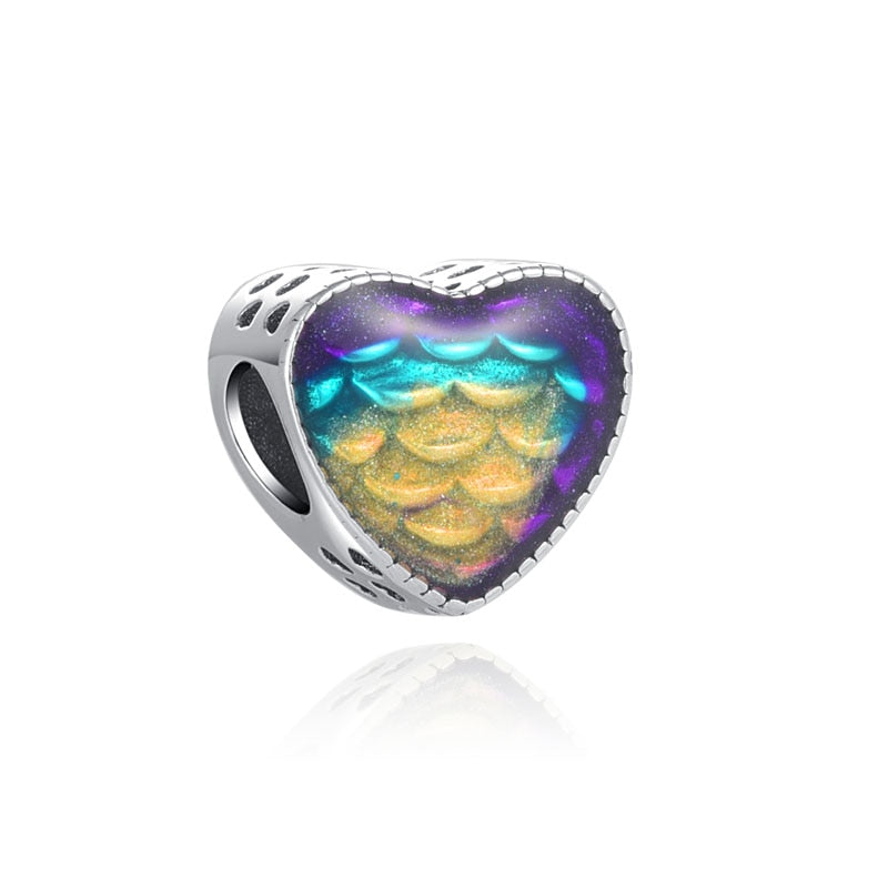 Charm 925 Sterling Silver - Mermaid Heart