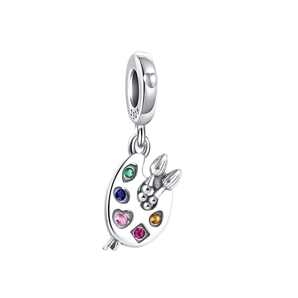 Charm 925 Sterling Silver - Painting