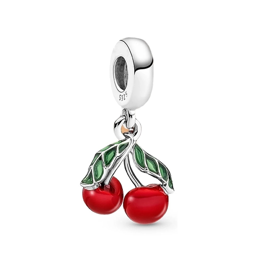 Charm 925 Sterling Silver - Cherries