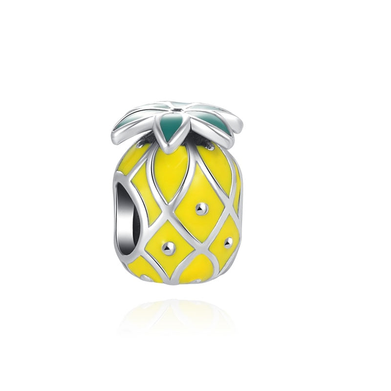 Yummy Pineapple Charm in 925 sterling silver