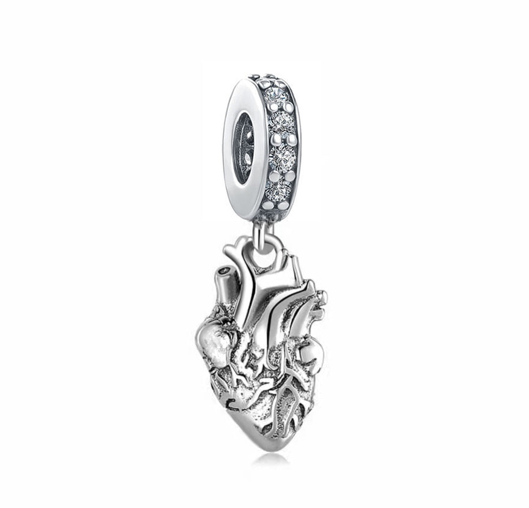 Charm 925 Sterling Silver - Heart Profession