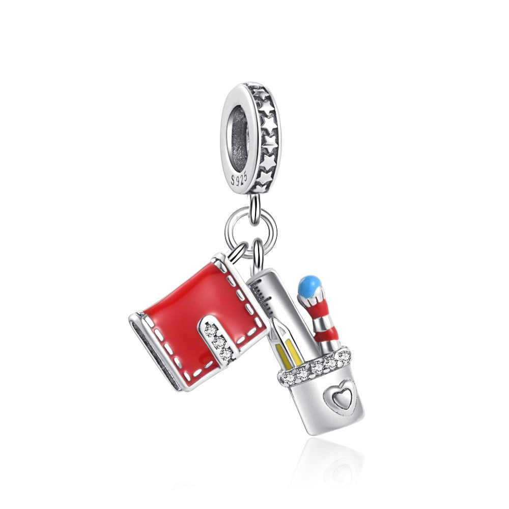 Notebook Drawing Bucket Charm Bead